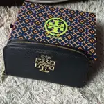 TORY BURCH 黑色 摔牛皮長夾