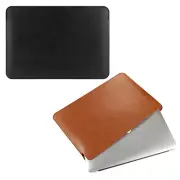 16 inches Black / Brown PU Leather Inner Sleeve Protective Case For Macbook 16