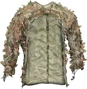 Ghillie Suit - Camouflage Hunting Suit, 3D Leafy Camouflage Suit | Paintball Gear, Sniper Suit for Wildlife Photography, Airsoft, Men's Hunting Clothes, Chaquet