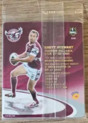 NRL Samboy The Footy Frames Tazo ~ Brett Stewart ~ Manly Sea Eagles ~ E21/64