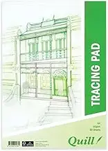 Quill A4 Tracing Pad, 60gsm, 30 Sheets, Portrait Orientation