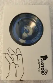 P. LOTOR V1 MAGIC YO-YO Unresponsive Aluminum BLUE WITH SILVER ACID in Box EUC