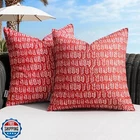 MIULEE Outdoor Pillow Covers Waterproof Natural Floral Print Pillowcases Pack