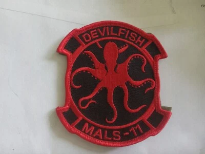 MALS-11 Devilfish Patch with Hook and Loop 4"