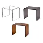 Acrylic Side Table Rectangle Acrylic Step Stool with Round Edge Clear Acrylic