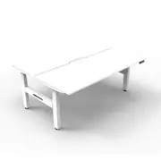 1800Mm Back To Back Workstation Natural White And White