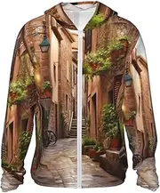 [LHBWCVN] UPF 50+ Light Jacket Full Zip Sun Protection Hoodie for Women Men Long Sleeve Italian Street Sun Shirts