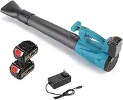 Cordless Leaf Blower, Cordless Air Dust Leaf Blower with 2 Battery and Charger, 6 Levels of Adjustment, Handheld Electric Blowers with 21V Rechargeable for Blowing Leaves, Snow