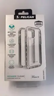 Pelican Voyager Heavy Duty Case W/Holster/Stand for iPhone 13/14 (6.1") CLEAR