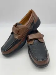 Dr. Comfort Mike 8660 Men’s Casual Boat Shoes Black/Brown Size 10W