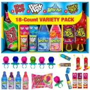 Candy Variety Pack - 18 Count Assorted Lollipops - Ring Pop, Push Pop, Baby Bott