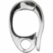 .925 Sterling Silver 13x9 mm Round Charm Bail Pearl Bead Enhancer w Ring Beading
