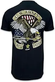 [Armed Forces Gear] Men's United States Army Flying Proud T-Shirt - Official Licensed United States Army Shirts for Men (Black)