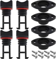 4Pcs Nylon Kayak Drain Plugs Kayak Scupper Plugs with Tapping Screws Boat Drain