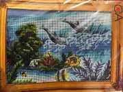 Printed needlepoint kits Tapestry Canvas 30x40 cm Rto Under The Sea
