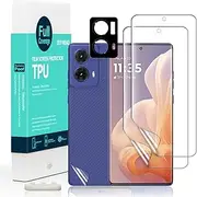 2 Pcs Screen Protector For Motorola Moto G85 5G 6.67",Flexible TPU Film,With 1Pc Camera Lens Protector,1Pc Back Film[Easy to install]