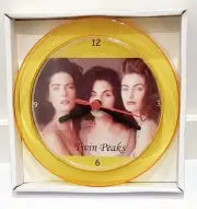 Twin Peaks 7" Gold novelty wall/desk clock Brand New