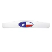 4” x 24” Bottom Mud Flap Plate - Welded Studs - w/ Texas Emblem - Chrome