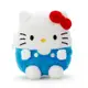 小禮堂 Hello Kitty 造型絨毛零錢包 玩偶零錢包 圓形零錢包 耳機包 (藍 全身)