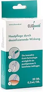 CLICSwab® Skin care thanks to disinfecting effect - effective disinfection for wounds and skin areas, prevents infections, ideal for on the go and in the home medicine cabinet, pack of 20
