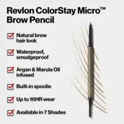 Revlon ColorStay Micro Eyebrow Pencil with Built In Spoolie Brush, Infused...