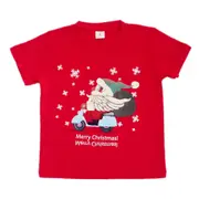 New Kids Christmas Xmas T Shirt Tee Tops 100% Cotton Boys Girls Gift Red White - Santa On Motor