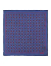 [Oxford] Logan Pocket Square in Dark Blue