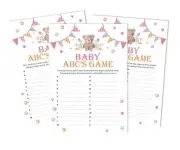 Inkdotpot 50 BabyA AlphabetA ABCA GameA Party Baby Shower Game Gender-GO4