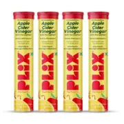 PLIX - THE PLANT FIX Apple Cider Vinegar Effervescent Tablet - Lemon (Pack of 4)
