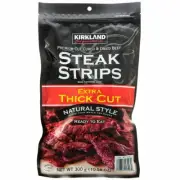 Premium Extra Thick Cut Cured Smoke Flavouring Steak Strip Dried Beef Jerky 300g