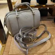 New Tory Burch Thea Satchel 163516 IN GRAY HERON
