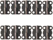Kitchen Cupboard Hinges 10 Pieces in 0.62-*0.5Inch Butterfly Lace Wooden Box with 180 Degree Hinge Red Bronze
