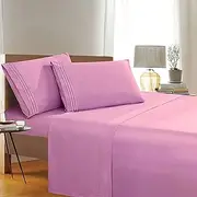[Elegant Comfort] 4 Piece 1500 Thread Count Luxurious Ultra Soft Egyptian Quality Coziest Sheet Set, Queen, Light Pink