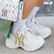 【MLB】老花系列 老爹鞋 Monogram Chunky 紐約洋基隊(3ASHCM01N-50IVS)