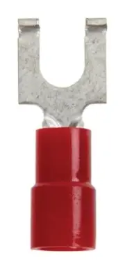 Jandorf 60954 Red Copper Vinyl-Insulation #6 Stud Spade Terminal 22 to 18 AWG