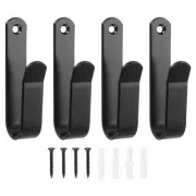 4Pcs Snowboard Wall Mount Clips, 20x99mm Wall Rack Hanger Holders, Black