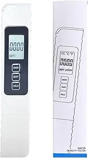 Water Tester - TDS EC Meter Digital Water Tester, Portable Temperature Pen with 0-9990ppm Range, Accurate Digital Testing Tool for Pools, Home Use, Wine Making, Aquarium, Hydroponics