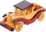 Wooden Vintage Car Model Ornament Retro Car Decor for Home Desktop Wood Craft Detailing for Collectors and Car Enthusiasts