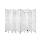Room Divider Screen 8 Panel Privacy Wood Dividers Stand Bed White