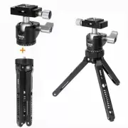 Heavy Duty Camera Tabletop Macro Mini Tripod Stand w/ Ball Head Phone Holder Kit