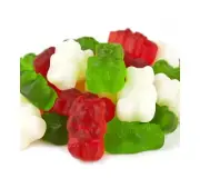 Christmas Gummi Bears, Red Green and White Colors, Christmas Candy