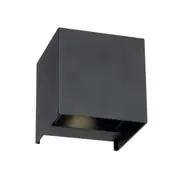 Square Box LED Wall Lamp - Black
