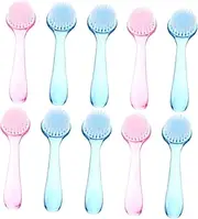 Ipetboom Nail Brush Cleaner Long Handle 10pcs Pack Manicure Brush for Dust Removal Non-slip Grip for Kitchen and Bathroom Random