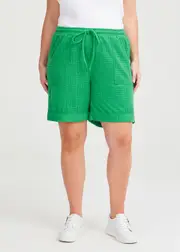 [Taking Shape] Taking Shape Casual Terry Pull On Short Size 20 in Green - Plus Size Women's Clothing Green