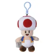 Super Mario Toad 5 inch Plush Keyring