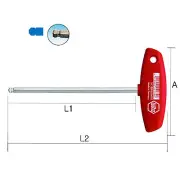 Ball End Hex Driver T-Handle Wrench Metric 540 Made in Germany 8.0mm - 1.0mm