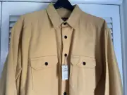 NWT WOOLRICH GOLD WHEAT EXPEDITION CHAMOIS FLANNEL SHIRT OVERSHIRT JACKET MENS L