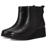 Cole Haan Women's Zerogrand City Wedge Side-Zip Booties US 10 Black Waterproof