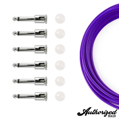 George L's .155 Solderless Pedalboard Effects White & Purple Cable Kit (6/6/6)