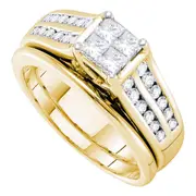 1 CT-Diamond INVISIBLE BRIDAL SET